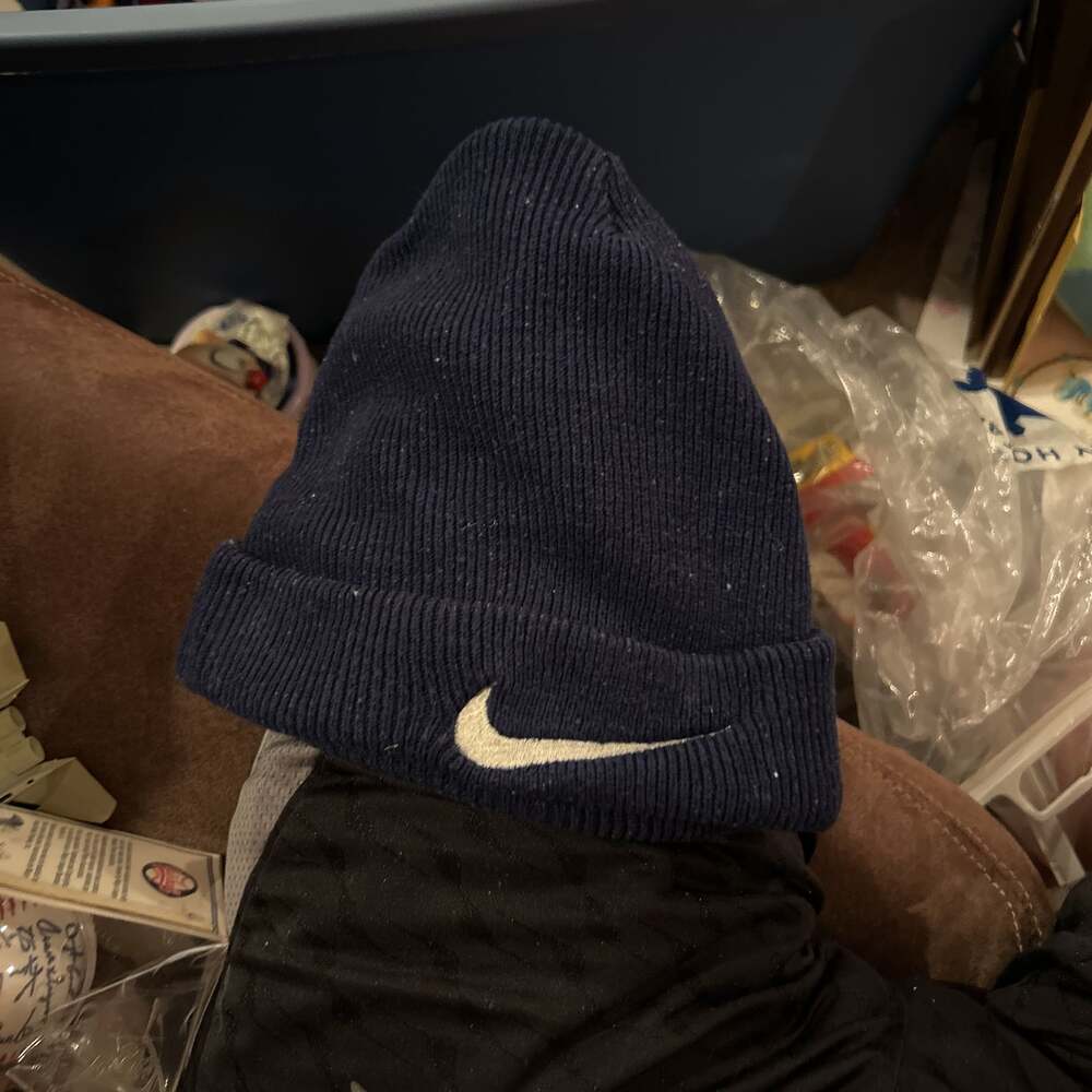 Vintage 80s Nike Spellout Black Beanie